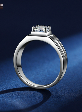 ECETOWIH一件S925银男戒PT950铂