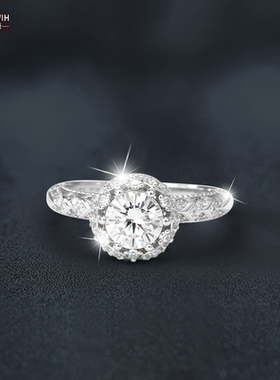 ECETOWIH新款S925纯银莫桑石戒