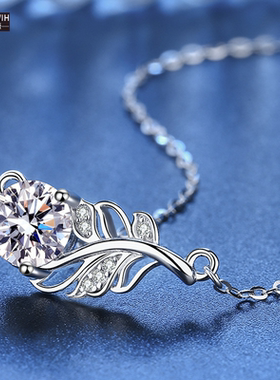 ECETOWIH新款s925银幸叶子锁骨