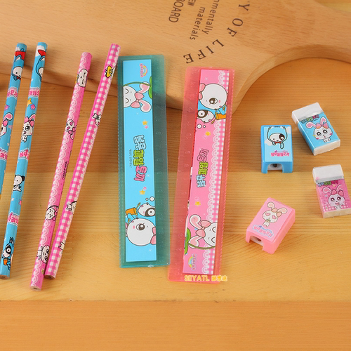 SEYATL新款儿童文具套装蓝果兔