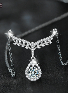 ECETOWIH欧美s925纯银莫桑钻天使