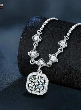 ECETOWIH新款莫桑纯银流苏项链