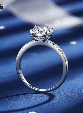 ECETOWIH爱心形微镶D色1克拉莫桑