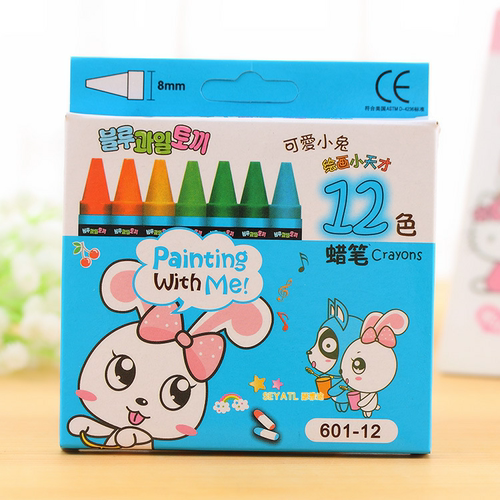 SEYATL特价文具蓝果兔12色蜡笔套