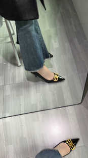 名媛风气质法式 黑色漆皮细高跟尖头高跟鞋 双b时尚 女新款 浅口单鞋