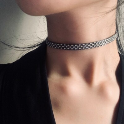 choker原创设计风项圈波点锁骨链