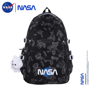 NASA联名潮牌双肩包男初中高中学生书包2025新款简约大容量背包女