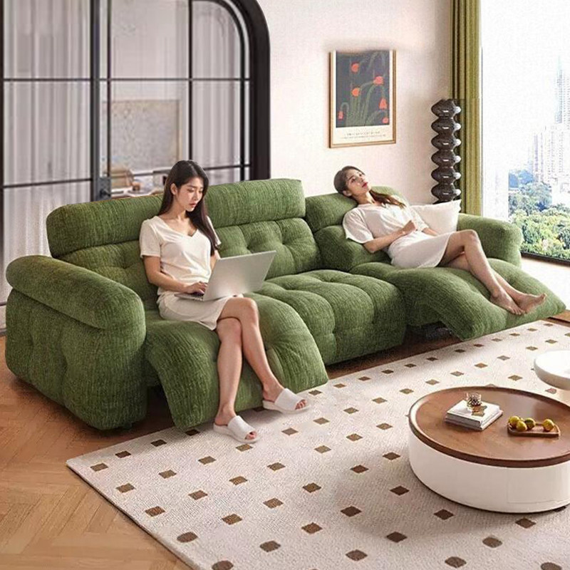 政府补贴复古风棉花糖电动功能沙发客厅小户型雪尼尔绒布艺沙发,住宅家具,功能沙发,淘宝优惠券,粉丝福利购,淘宝优惠卷
