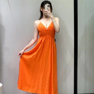 時尚 24夏季 新品 女裝 615 性感氣質露背垂性吊帶連衣裙3092796