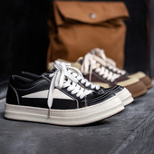 复古拼接休闲鞋 马登工装 VIBE风板鞋 小众设计厚底圆头皮鞋 男鞋 春季