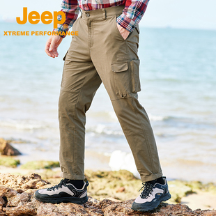 弹力男裤 Jeep休闲裤 直筒裤 户外徒步旅行冲锋裤 男修身 J232093533