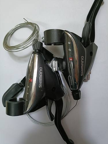 美利达山地车21/24/27速铝合金连体指拨自行车变速器EF65刹变一体
