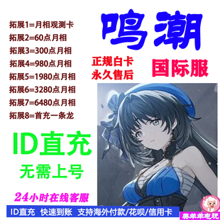 鸣潮代充国际服Wuthering Waves欧服美服亚服月相充值储值氪金