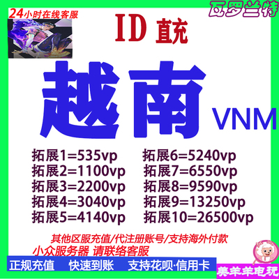 valorant瓦罗兰特代充越南服点券充值瓦洛兰特VNM