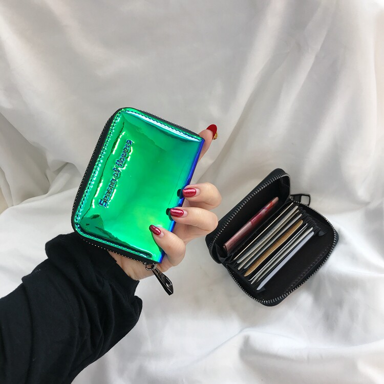 Laser card Ladies the republic of korea lovely personality Mini Small High-capacity Credit card Certificates card coin pursein the Leather/Lady bags/Men's bag, Card package  category - from Buy2taobao.com to provide professional Taobao agent buy service