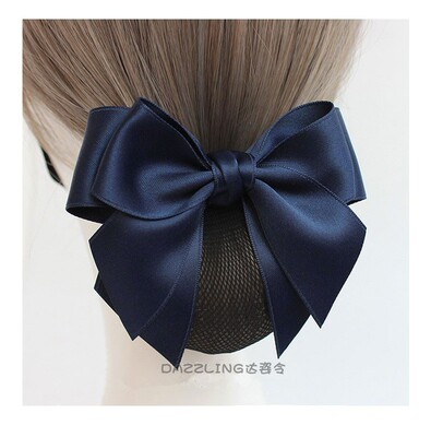 职业头花网兜空姐蝴蝶结发网盘发