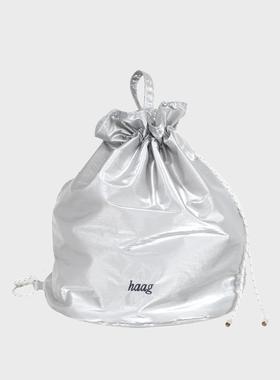 【haag直营】光泽感抽绳水桶软布袋a glossy bag jumbo