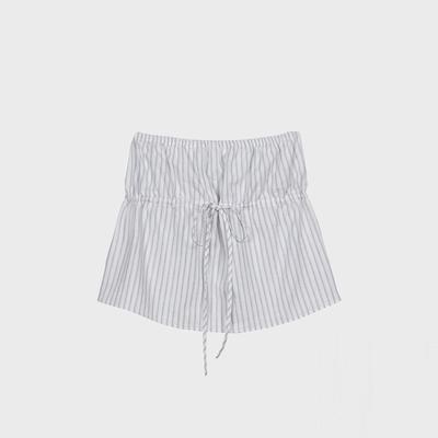 韩国haag条纹蓬松抹胸