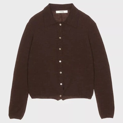 【haag直营】秋冬纯色baby羊驼毛开衫外套a baby alpaca cardigan