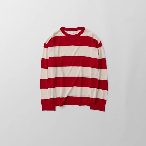 25夏季大条纹长袖针织衫