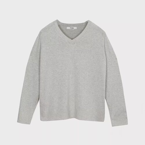 设计师原创春季丝混纺毛衣V领