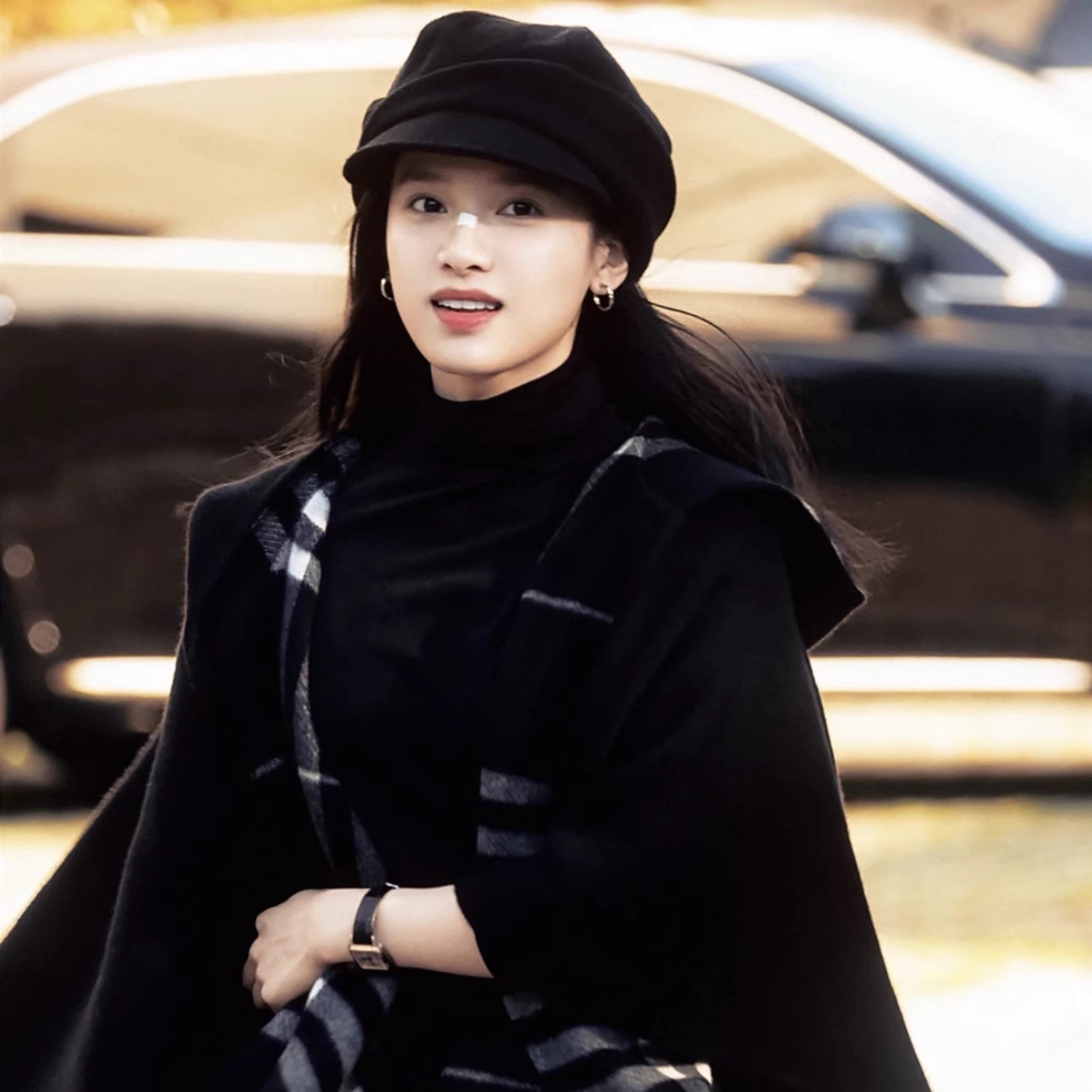 张婧仪同款！日本CA4羊毛马术帽子女秋冬保暖报童帽可翻边鸭舌帽