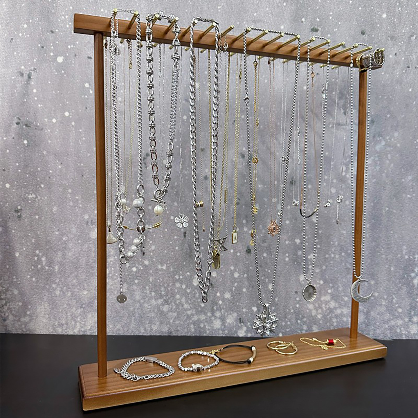 实木饰品项链收展示架