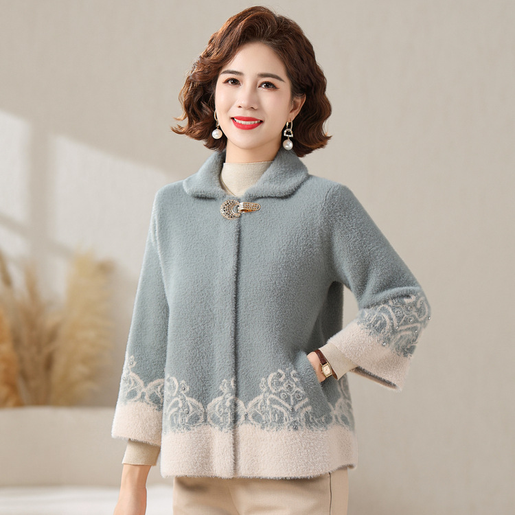 派米侠妈妈装毛呢外套