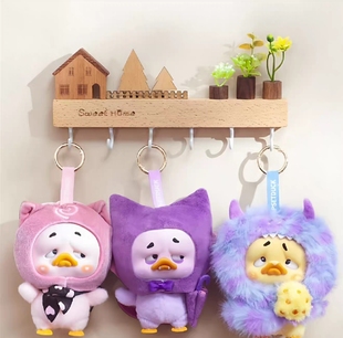 正版烦人鸭盲盒五代多彩玩家鸭毛绒公仔挂件潮玩手办女生礼物摆件