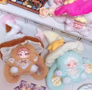 正版LuckyDeerNai晚安小兔魔女来信毛绒三代盲盒公仔手办挂件礼物