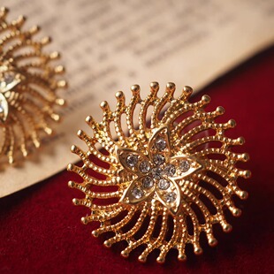 Trifari翠法丽中古vintage耳环耳夹拉丝珍珠欧美风无耳洞生日缎带