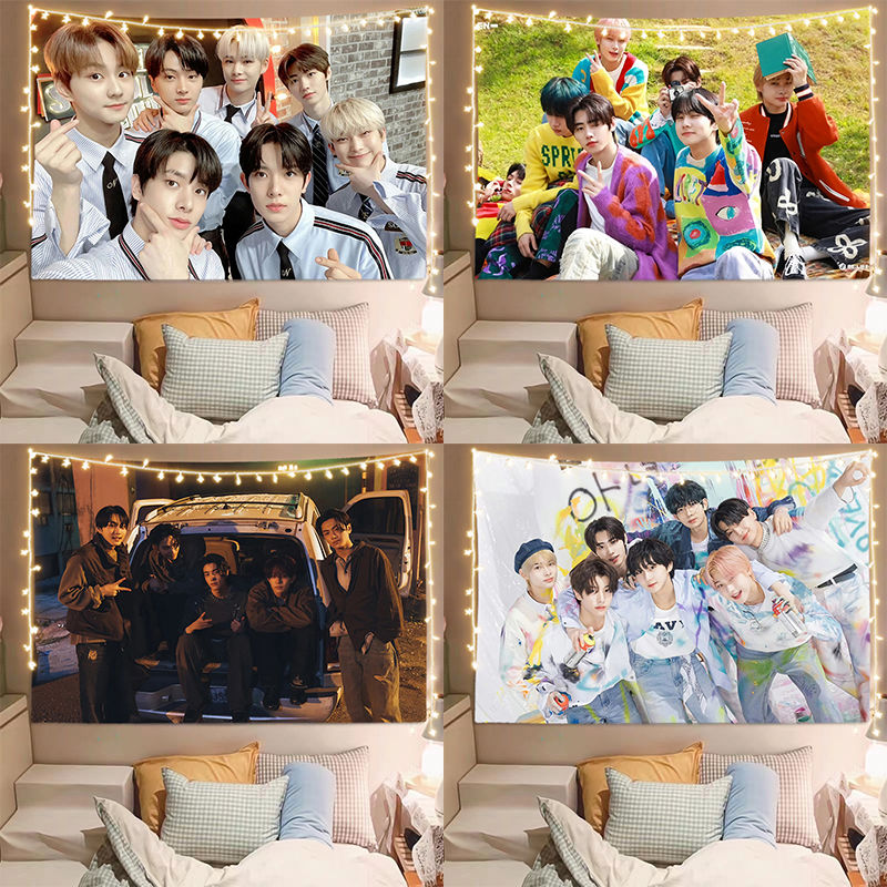 新款ENHYPEN挂布梁祯元李羲承朴综星明星粉丝背景布学生房间墙布