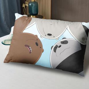 咱们裸熊枕头棕熊白熊枕芯枕套装卡通儿童礼物定制床上用品靠垫