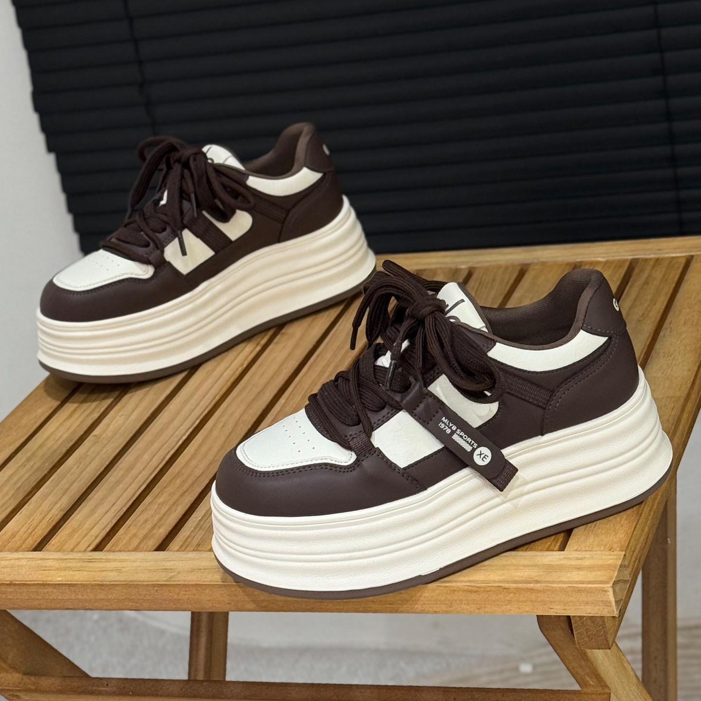 韩版厚底小白鞋小个子休闲松糕鞋