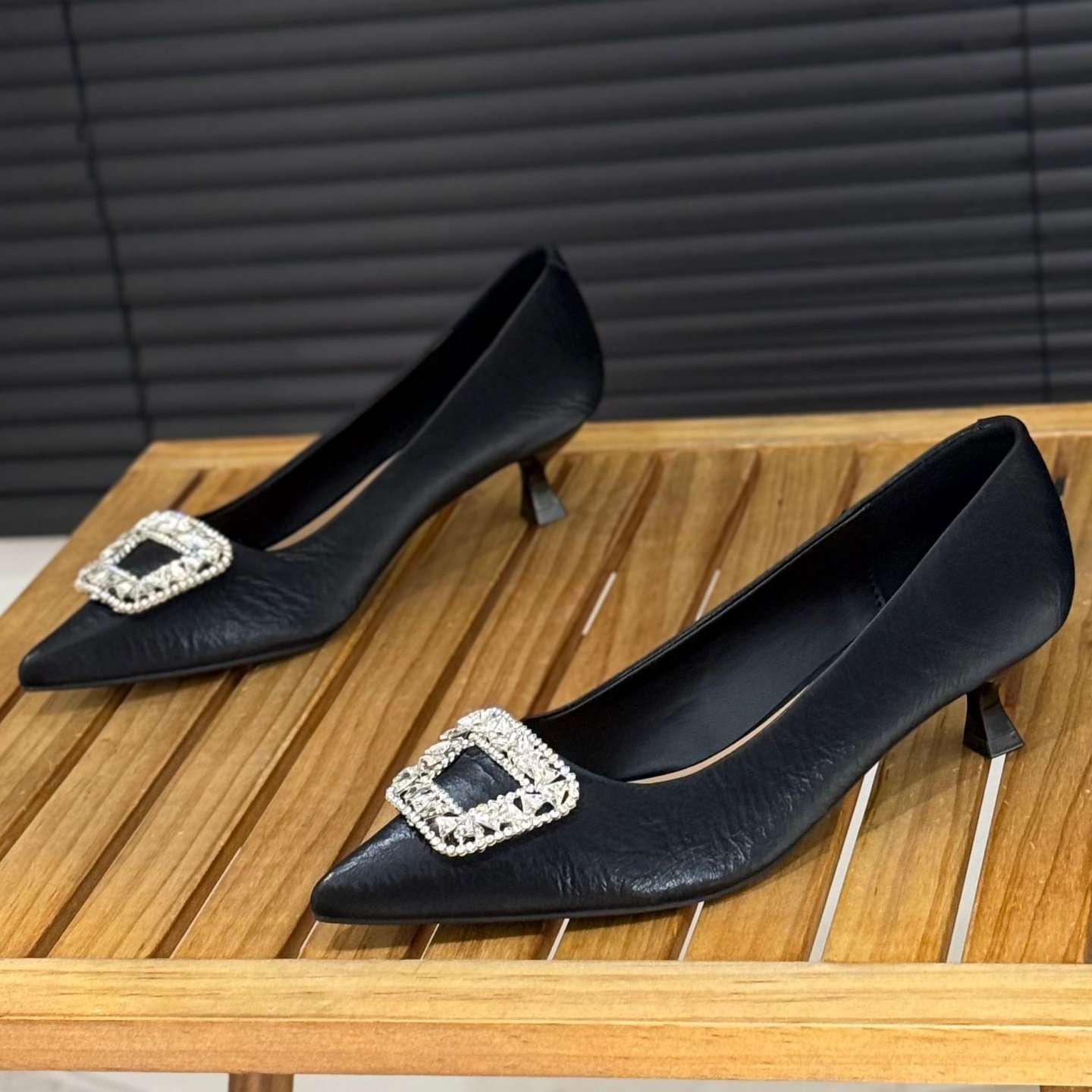 名媛风水钻方扣尖头浅口单鞋女2026年春季新款气质性感细跟高跟鞋,女鞋,浅口单鞋,淘宝优惠券,粉丝福利购,淘宝优惠卷