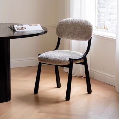 法式餐椅家用中古风椅子靠背设计师网红小羊肖恩椅简约轻奢化妆凳