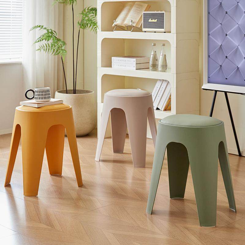 塑料凳子家用加厚凳餐厅椅子高板凳现代简约圆凳可叠放软包凳客厅,住宅家具,其它凳子,淘宝优惠券,粉丝福利购,淘宝优惠卷