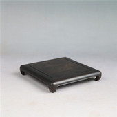 紫光檀方形印章玉器文玩奇石头花瓶盆景茶壶实木摆件桌面底座木托