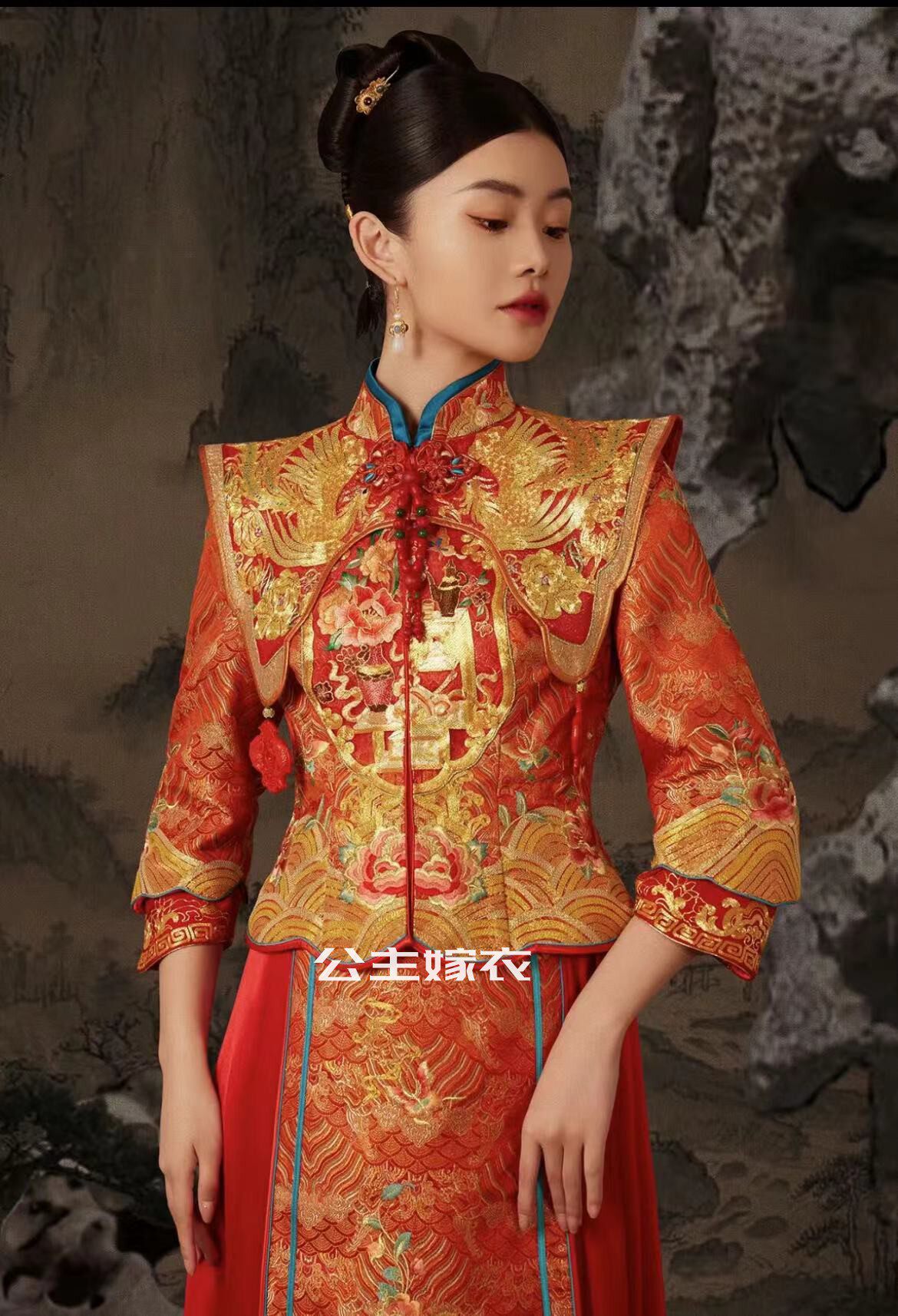 出租赁天玺正版【凤灵翠】手绣新中式出门传统国风秀禾服气质大气