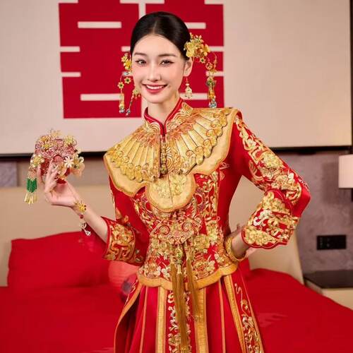 中式婚礼新娘敬酒服高端婚服