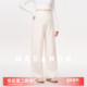 MASANON孕妇裤 子春秋装 冬外穿孕期小个子不勒肚子长裤 加绒阔腿裤