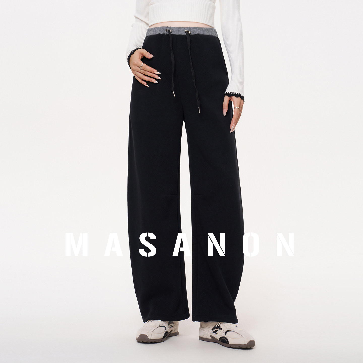 MASANON孕妇阔腿裤秋季外穿