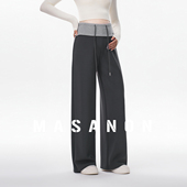 春装 春夏外穿小个子不勒肚子阔腿微喇裤 子2026新款 MASANON孕妇裤