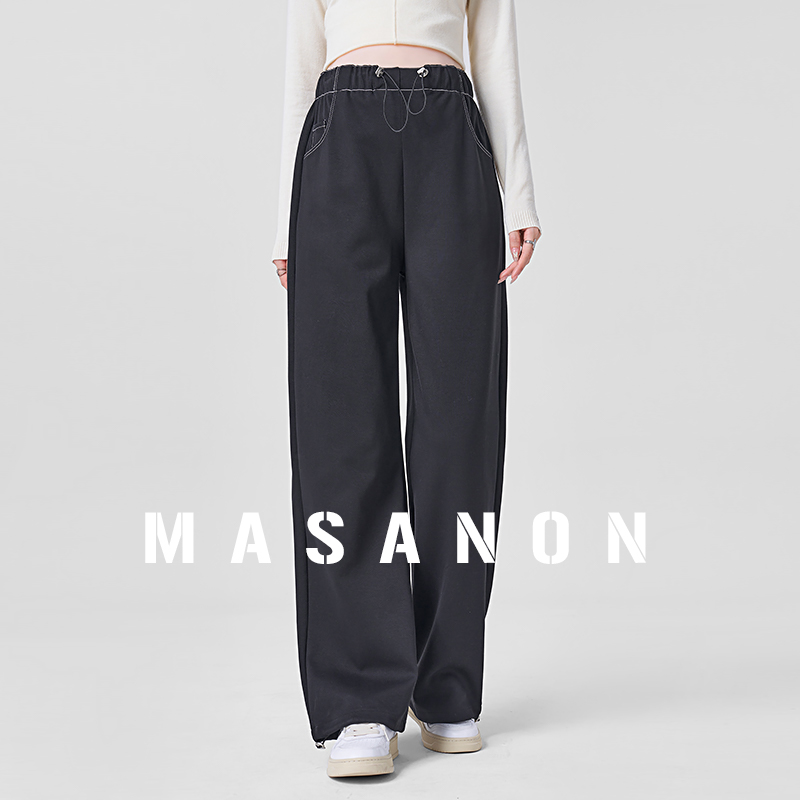 MASANON孕妇裤直筒阔腿裤