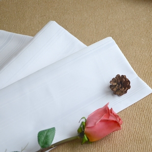 清仓微瑕布料粗细条纹提花面料TB903白色幅宽1.5米 7元/米DIY汉服