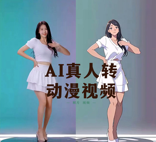AI真人视频转动漫视频制作二次元卡通AI漫画图片视频（非软件）