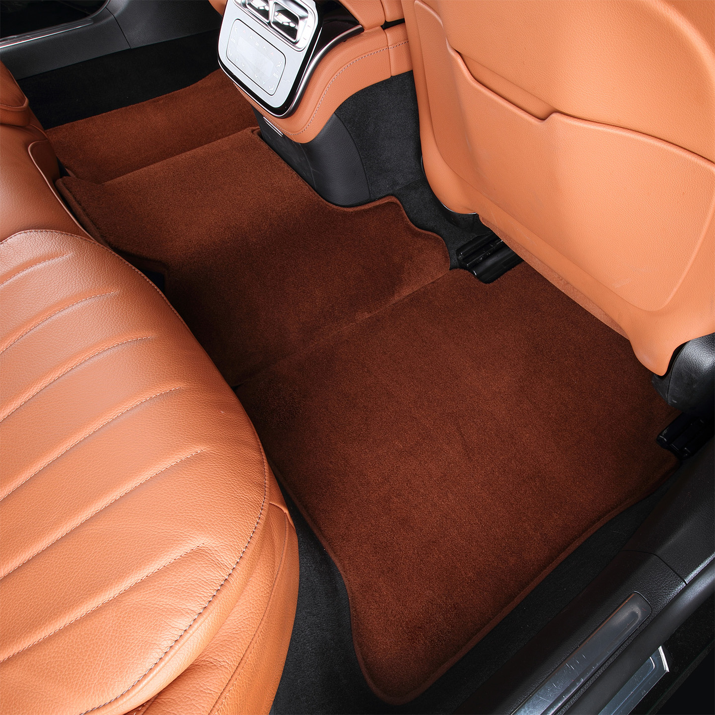 纯羊毛汽车脚垫专用于奔驰S级S450L GLE450 G500 GLS450羊绒地毯