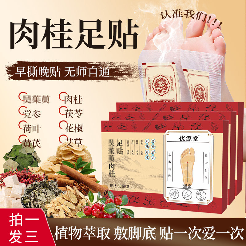 吴茱萸肉桂上火下引艾草睡眠足贴