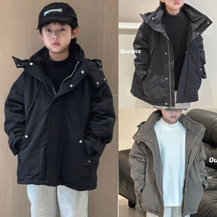 ANNA韩国童装儿童加厚棉服秋冬新款男女童韩版宽松夹棉冲锋衣外套