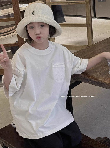 Anna波拉韩国儿童装短袖T恤2026夏季新款女童韩版宽松休闲上衣潮